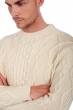 Cashmere men chunky sweater acharnes natural ecru l