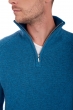Cashmere men chunky sweater angers manor blue canard blue xs