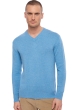 Cashmere men chunky sweater hippolyte 4f azur blue chine s