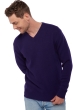 Cashmere men chunky sweater hippolyte 4f deep purple 3xl
