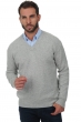 Cashmere men chunky sweater hippolyte 4f flanelle chine l