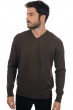 Cashmere men chunky sweater hippolyte 4f marron chine xs