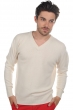 Cashmere men chunky sweater hippolyte 4f natural ecru 2xl