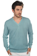 Cashmere men chunky sweater hippolyte 4f teal blue 4xl