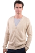 Cashmere men chunky sweater leon natural beige xs