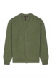 Cashmere men chunky sweater leon olive chine l