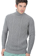 Cashmere men chunky sweater platon grey marl 2xl