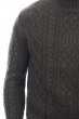 Cashmere men chunky sweater platon marron chine 3xl