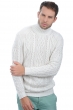 Cashmere men chunky sweater platon off white 3xl