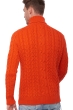 Cashmere men chunky sweater villepinte bloody orange 3xl
