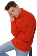 Cashmere men chunky sweater villepinte bloody orange xs