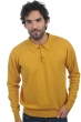 Cashmere men polo style sweaters alexandre mustard l