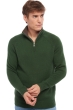 Cashmere men polo style sweaters angers cedar marron chine 2xl
