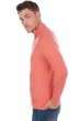 Cashmere men polo style sweaters angers peach bordeaux 3xl