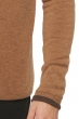 Cashmere men polo style sweaters cilio marron chine camel chine xs