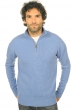 Cashmere men polo style sweaters donovan blue chine 2xl