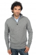 Cashmere men polo style sweaters donovan grey marl s