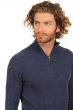 Cashmere men polo style sweaters donovan indigo m