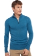 Cashmere men polo style sweaters donovan manor blue 2xl