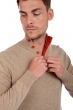 Cashmere men polo style sweaters gauvain natural brown paprika 4xl
