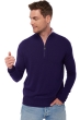 Cashmere men polo style sweaters henri deep purple lilas 4xl