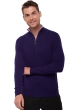 Cashmere men polo style sweaters henri deep purple lilas xs