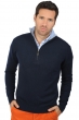 Cashmere men polo style sweaters henri dress blue bayou 2xl