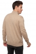 Cashmere men polo style sweaters henri natural brown paprika 3xl