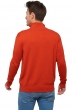Cashmere men polo style sweaters henri paprika camel 2xl