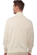 Cashmere men polo style sweaters natural vez natural ecru m