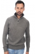Cashmere men polo style sweaters olivier dove chine matt charcoal 2xl