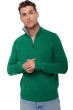 Cashmere men polo style sweaters olivier evergreen flanelle chine 2xl