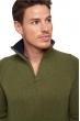 Cashmere men polo style sweaters olivier ivy green dress blue m