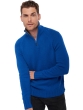 Cashmere men polo style sweaters olivier lapis blue dove chine xs