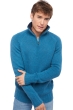 Cashmere men polo style sweaters olivier manor blue dress blue m