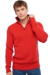 Cashmere men polo style sweaters olivier rouge bordeaux 3xl