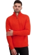 Cashmere men polo style sweaters tripoli bloody orange paprika 4xl