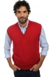 Cashmere men waistcoat sleeveless sweaters balthazar blood red 3xl