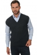 Cashmere men waistcoat sleeveless sweaters balthazar charcoal marl 4xl