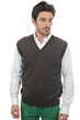 Cashmere men waistcoat sleeveless sweaters balthazar marron chine 3xl