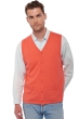 Cashmere men waistcoat sleeveless sweaters basile coral 3xl