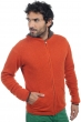 Cashmere men waistcoat sleeveless sweaters carson marron chine paprika 3xl