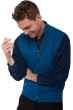 Cashmere men waistcoat sleeveless sweaters dali canard blue 4xl