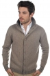 Cashmere men waistcoat sleeveless sweaters jo natural brown dove chine 2xl
