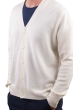Cashmere men waistcoat sleeveless sweaters leon natural ecru 4xl