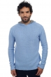 Yak men chunky sweater conor sky blue grey marl xs