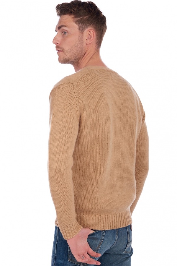 Camel men chunky sweater acton natural camel 4xl