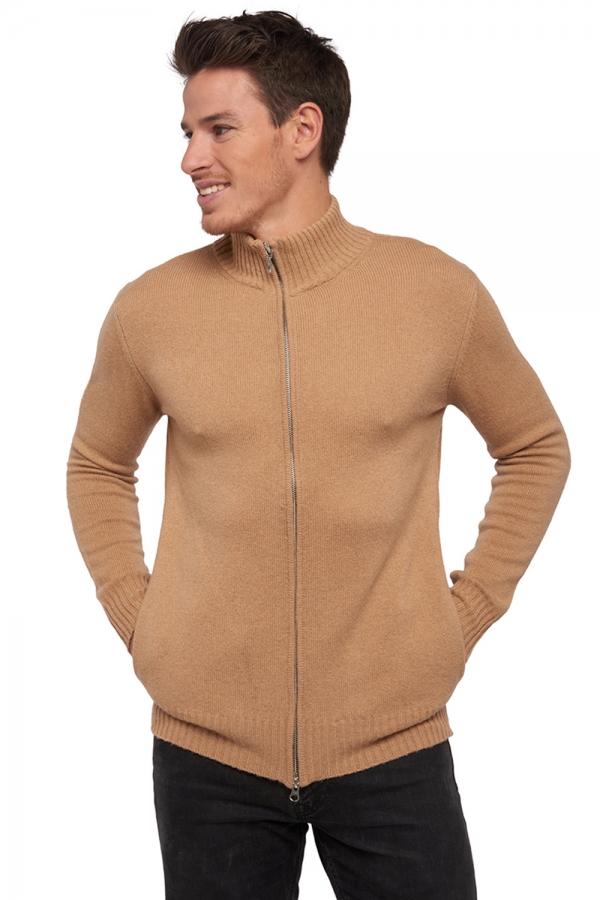 Camel men waistcoat sleeveless sweaters clyde natural camel xs