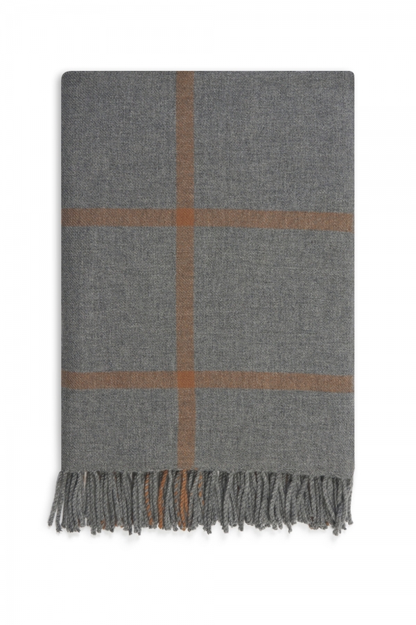 Cashmere accessories exclusive altay 150 x 190 grey marl camel 150 x 190 cm