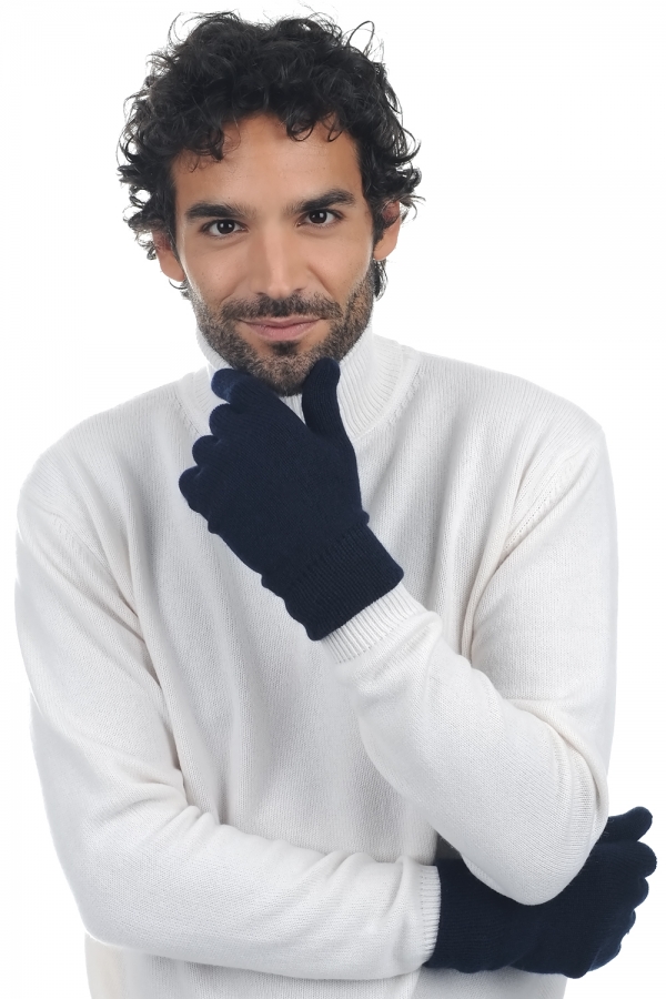 Cashmere accessories gloves manous dress blue 27 x 14 cm